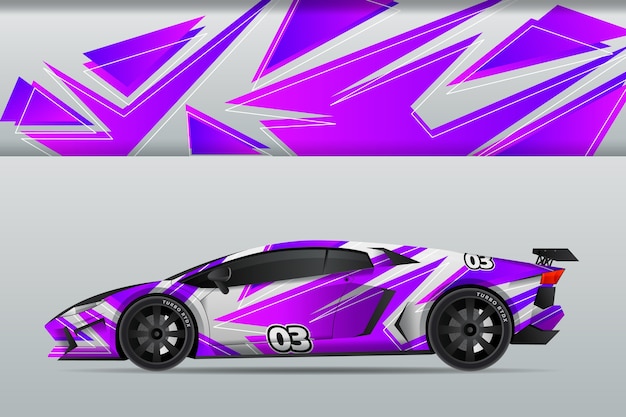 Ilustração de design de envoltório de carro