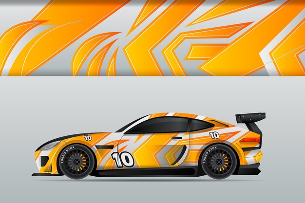 Ilustração de design de envoltório de carro