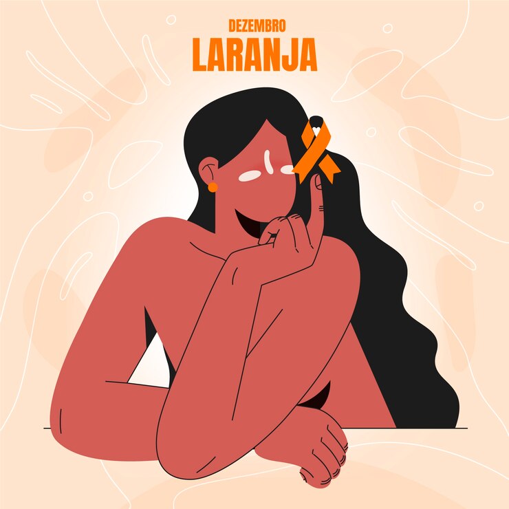 Vetor grátis ilustração de dezembro laranja desenhada à mão