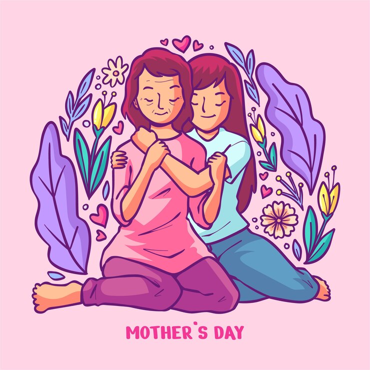 Vetor grátis ilustração de dia das mães desenhada de mão