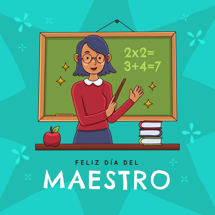 Vetor grátis ilustração de dia do professor desenhada à mão em espanhol