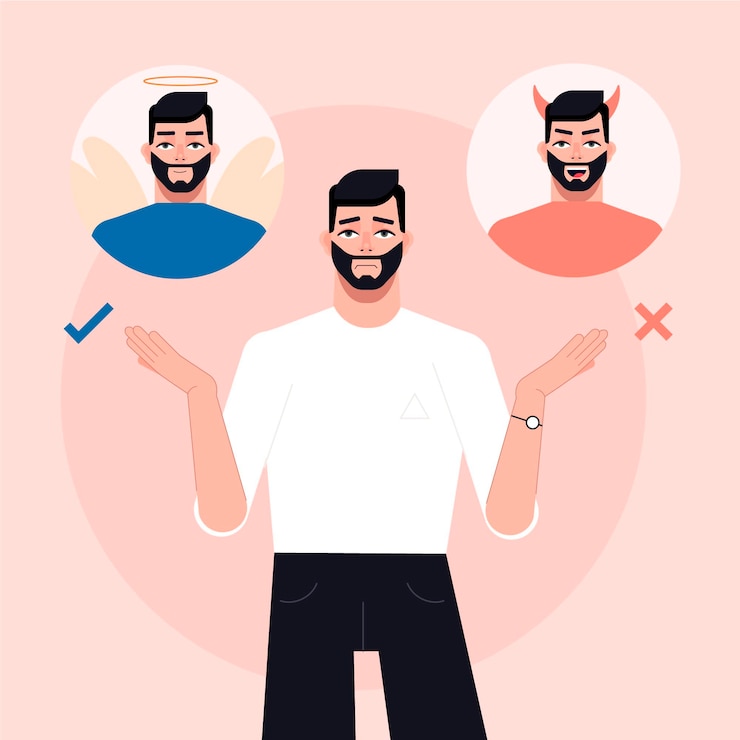 Vetor grátis ilustração de dilema ético