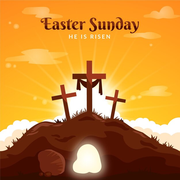 Ilustração de domingo de páscoa