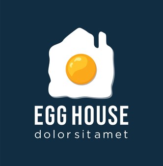 Ilustração de elemento de modelo de design de logotipo de casa de ovo