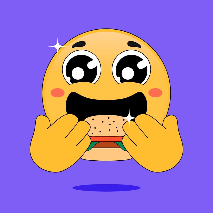 Vetor grátis ilustração de emoji com fome