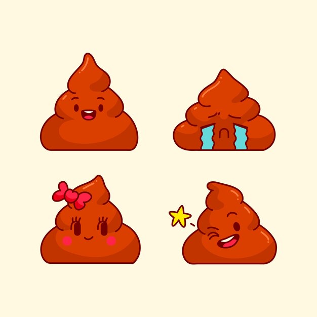 Ilustração de emoji de cocô