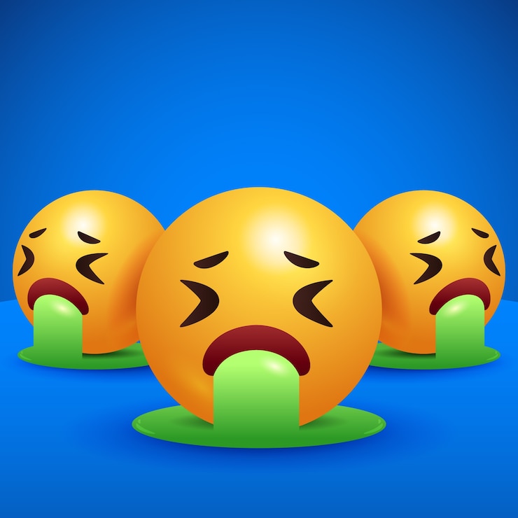 Vetor grátis ilustração de emoji de desgosto gradiente