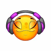 Vetor grátis ilustração de emoji de música