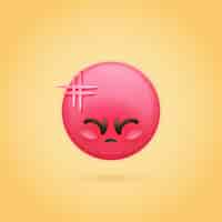 Vetor grátis ilustração de emoji de ódio em gradiente