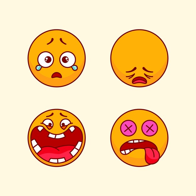 Ilustração de emoji de rosto ferido