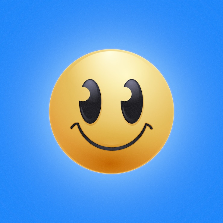 Vetor grátis ilustração de emoji de sorriso retrô de design plano
