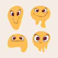Vetor grátis ilustração de emoji sorridente de design plano