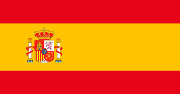 Ilustração, de, espanha, bandeira