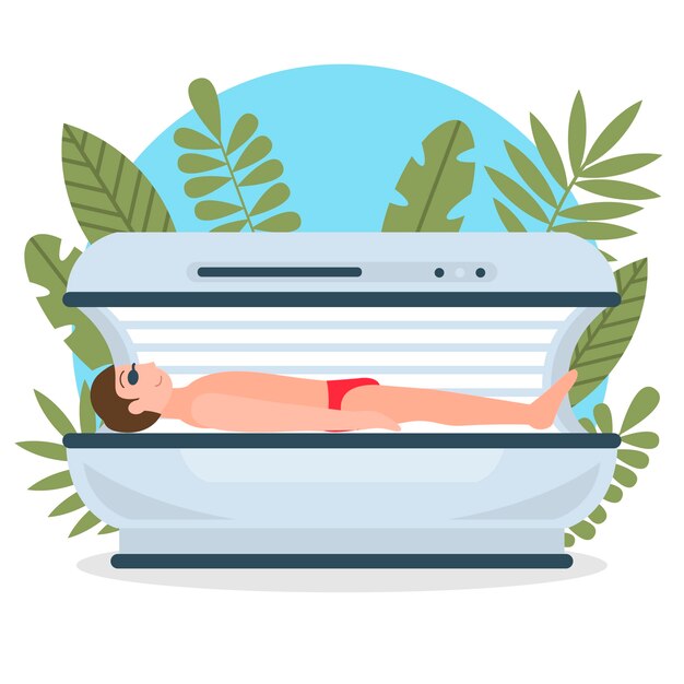 Ilustração de espreguiçadeira de design plano