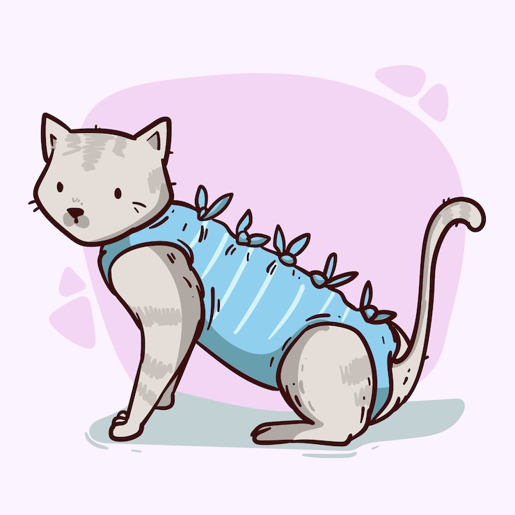 Vetor grátis ilustração de esterilização de animais desenhada à mão