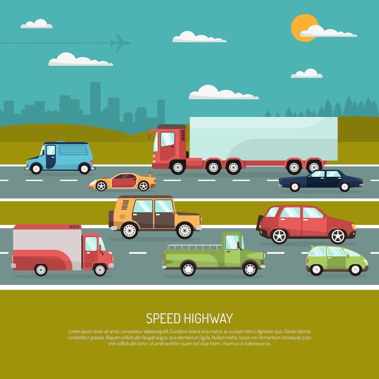 Vetor grátis ilustração de estrada de velocidade
