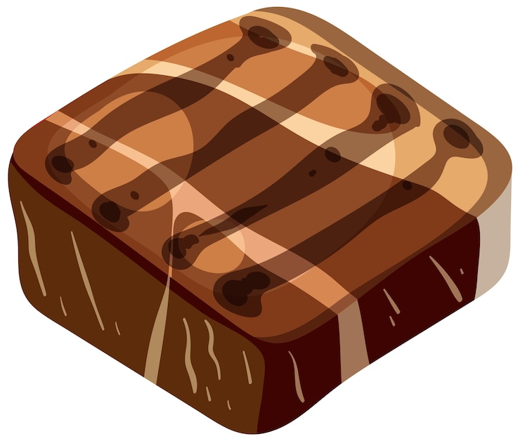 Vetor grátis ilustração de fatias de bolo de chocolate delicioso