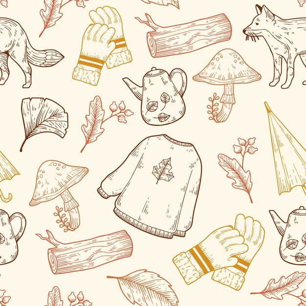 Ilustração de festival de colheita desenhada à mão
