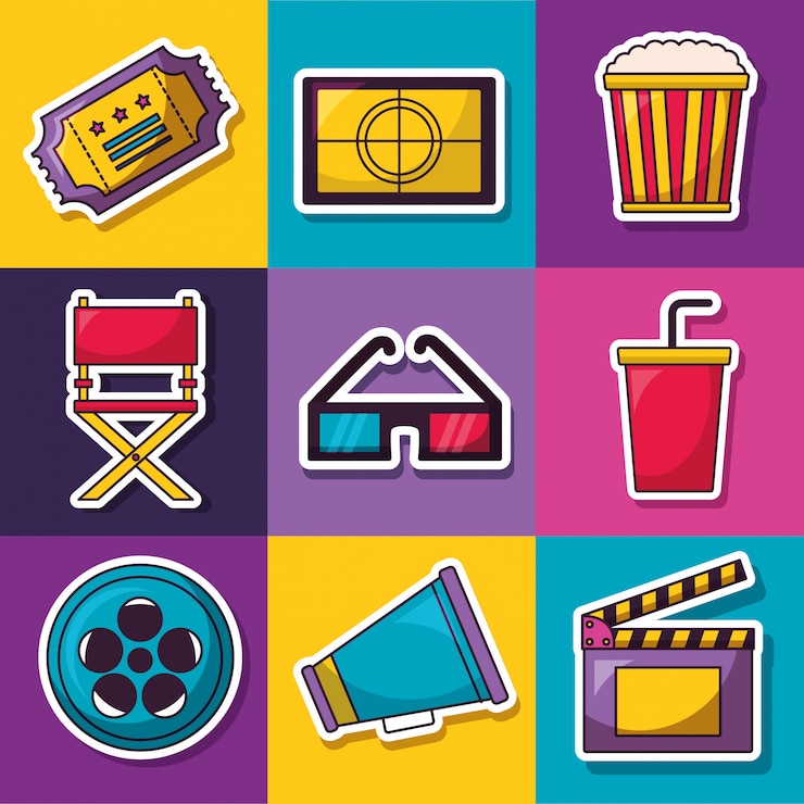 Vetor grátis ilustração de filme de cinema