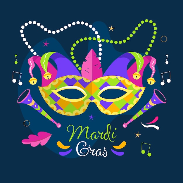 Ilustração de flat carnaval