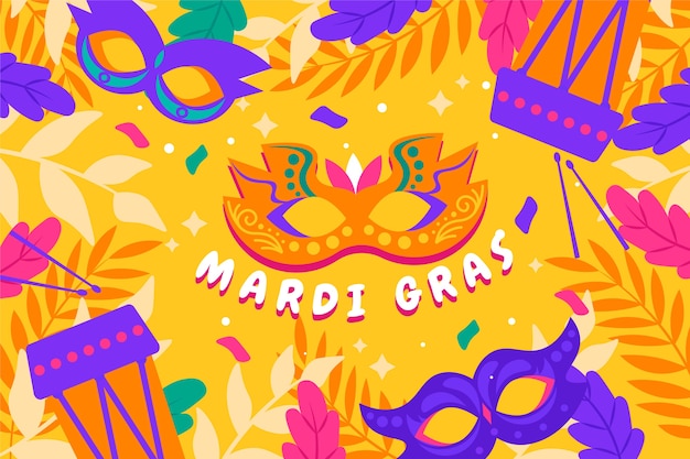 Ilustração de flat carnaval