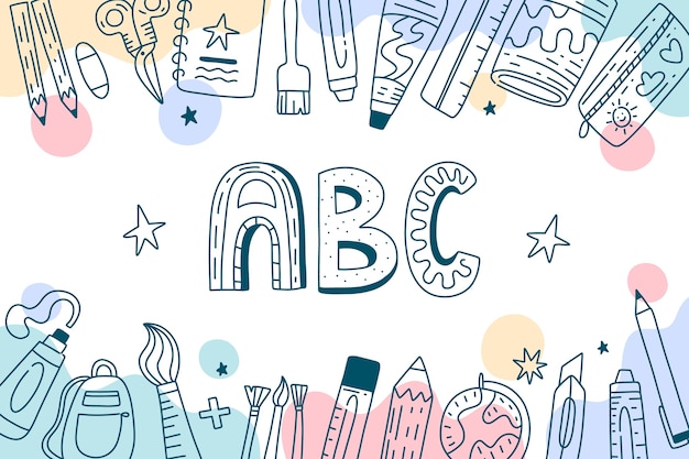 Vetor grátis ilustração de fundo abc