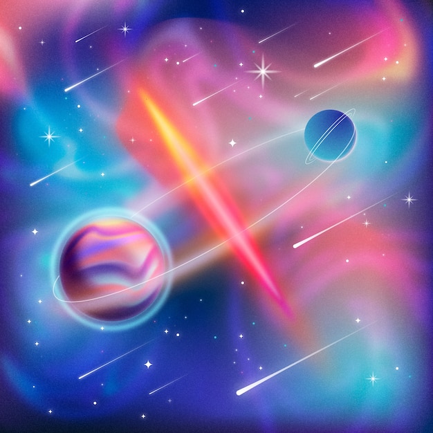 Vetor grátis ilustração de galáxia surrealista gradiente