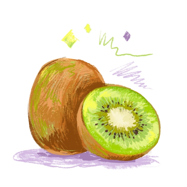 Ilustração de giz de cera desenhado à mão
