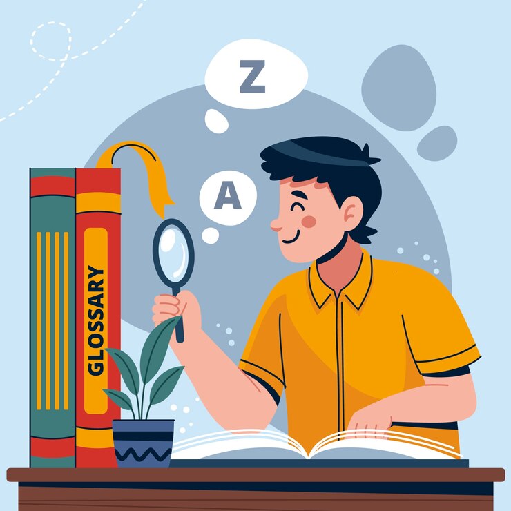 Vetor grátis ilustração de glossário desenhada à mão