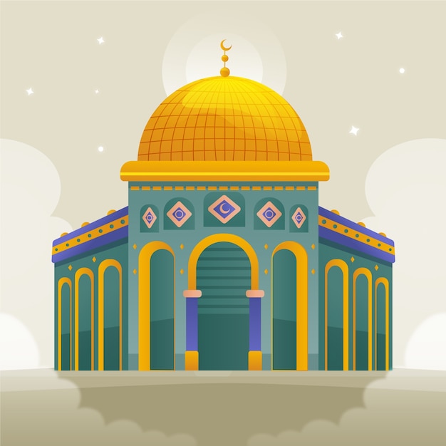 Ilustração de gradiente al aqsa