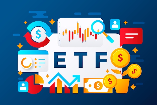 Vetor grátis ilustração de gradiente etf