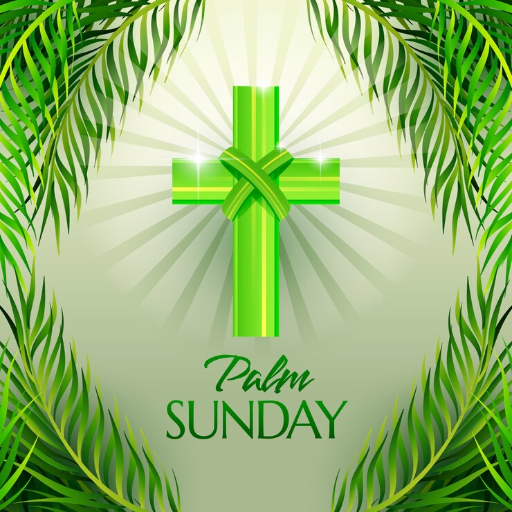 Vetor grátis ilustração de gradiente para palm sunday.