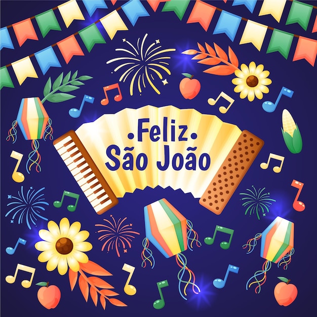 Ilustração de gradiente são joao