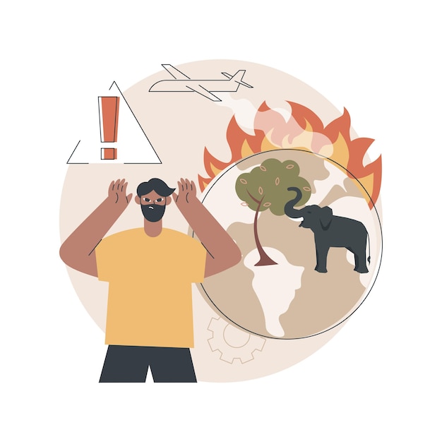 Ilustração de incêndios florestais