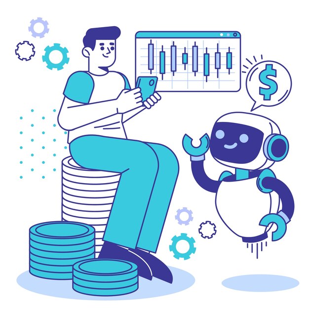 Ilustração de investimento desenhada à mão