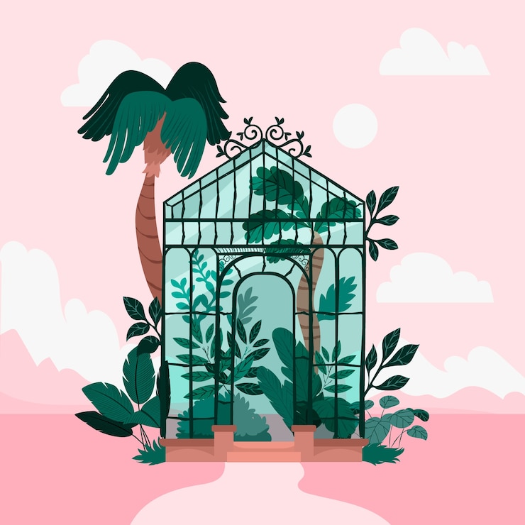 Vetor grátis ilustração de jardim botânico desenhada à mão