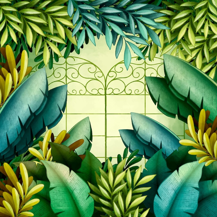 Vetor grátis ilustração de jardim botânico em aquarela