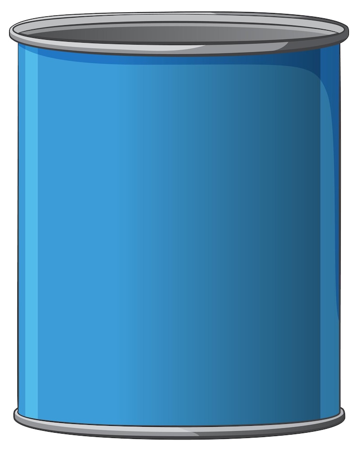Vetor grátis ilustração de lata de lata de metal azul