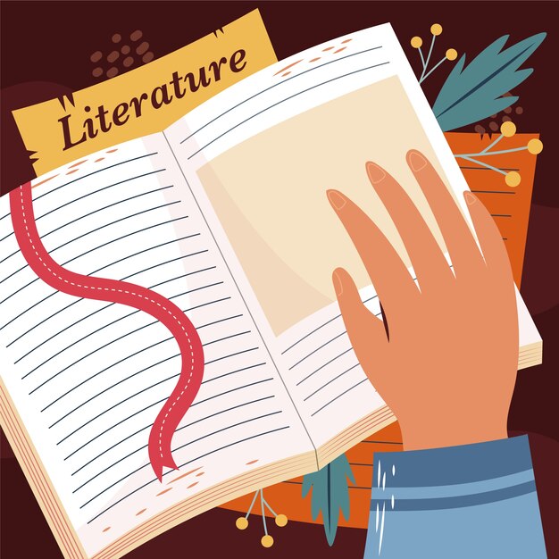 Ilustração de literatura desenhada à mão
