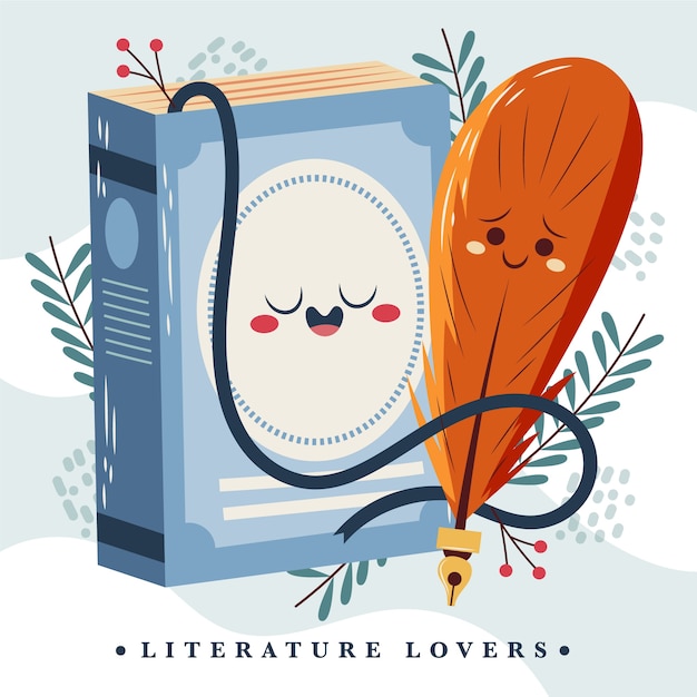 Ilustração de literatura desenhada à mão