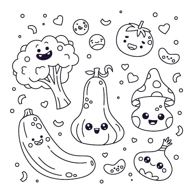 Desenho De Páginas Para Colorir Kawaii Com Um Esboço Bolo E Frutas Vetor  PNG , Desenho Kawaii, Desenho De Bolo, Desenho De Frutas Imagem PNG e Vetor  Para Download Gratuito