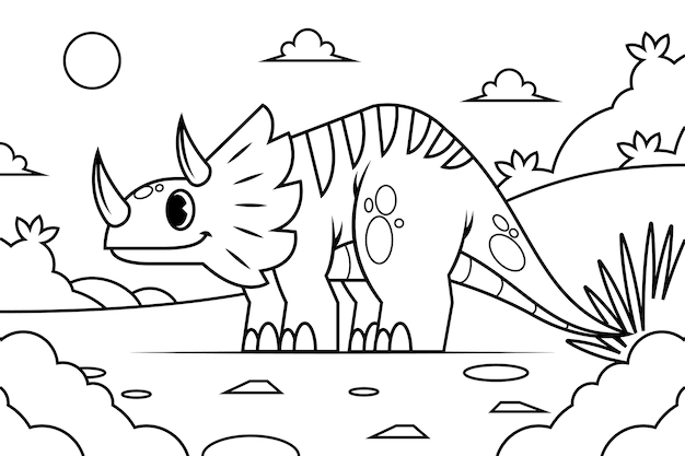 Desenhos para colorir: Dinossauros - Ponto do Conhecimento