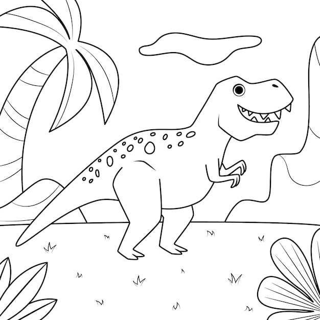 Desenhos de T-Rex para colorir - Bora Colorir