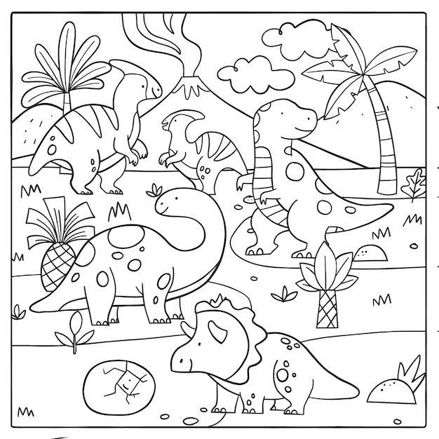 Desenhos para Colorir e Pintar - Dinossauros - Desenhos Para Colorir