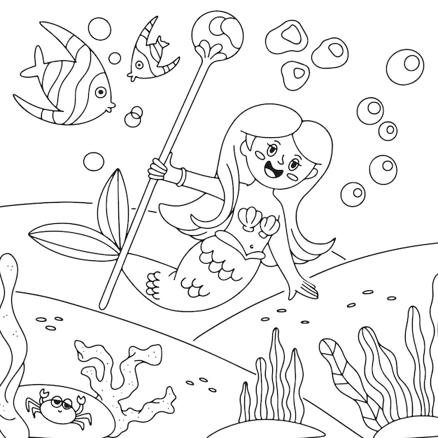 Desenhos para colorir de cabeça de sereia com lanterna - Desenhos para  colorir gratuitos para impressão