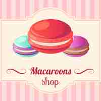 Vetor grátis ilustração de macaroons.