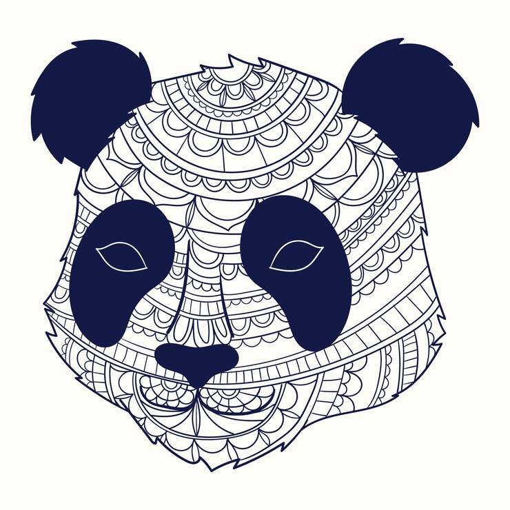 Vetor grátis ilustração de mandala animal desenhada de mão