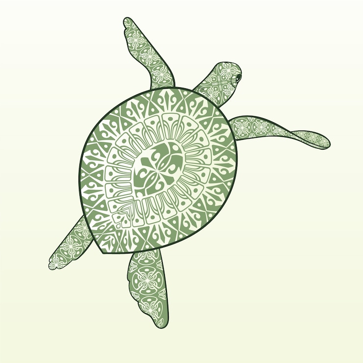 Vetor grátis ilustração de mandala animal desenhada de mão
