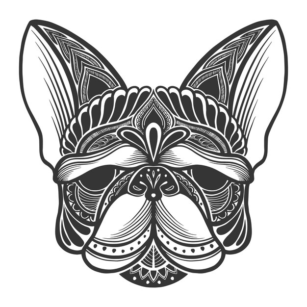 Ilustração de mandala animal desenhada de mão