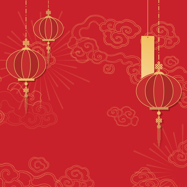 Ilustração de maquete do ano novo chinês